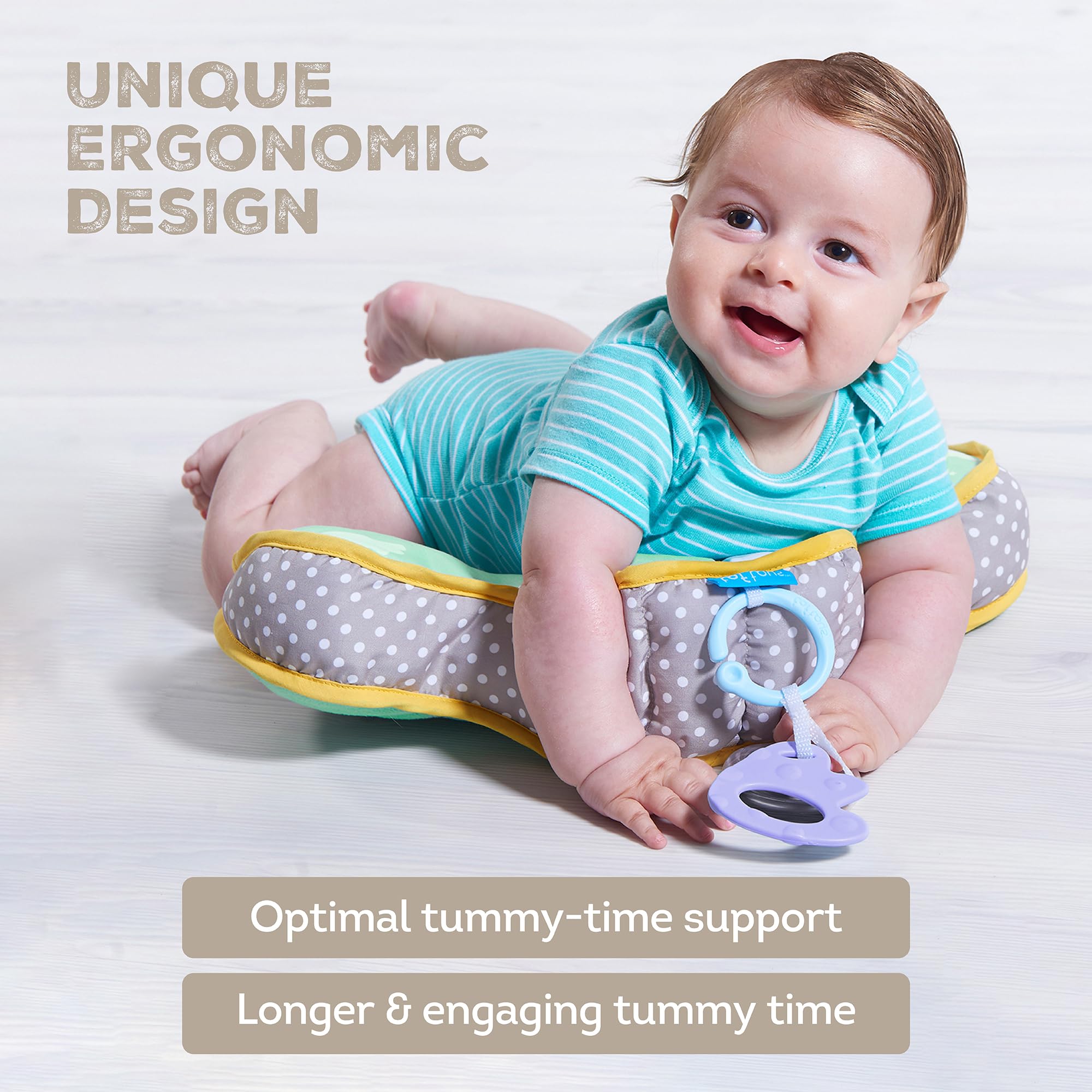 Taf Toys cushion showing compact design for easy handling and travel.