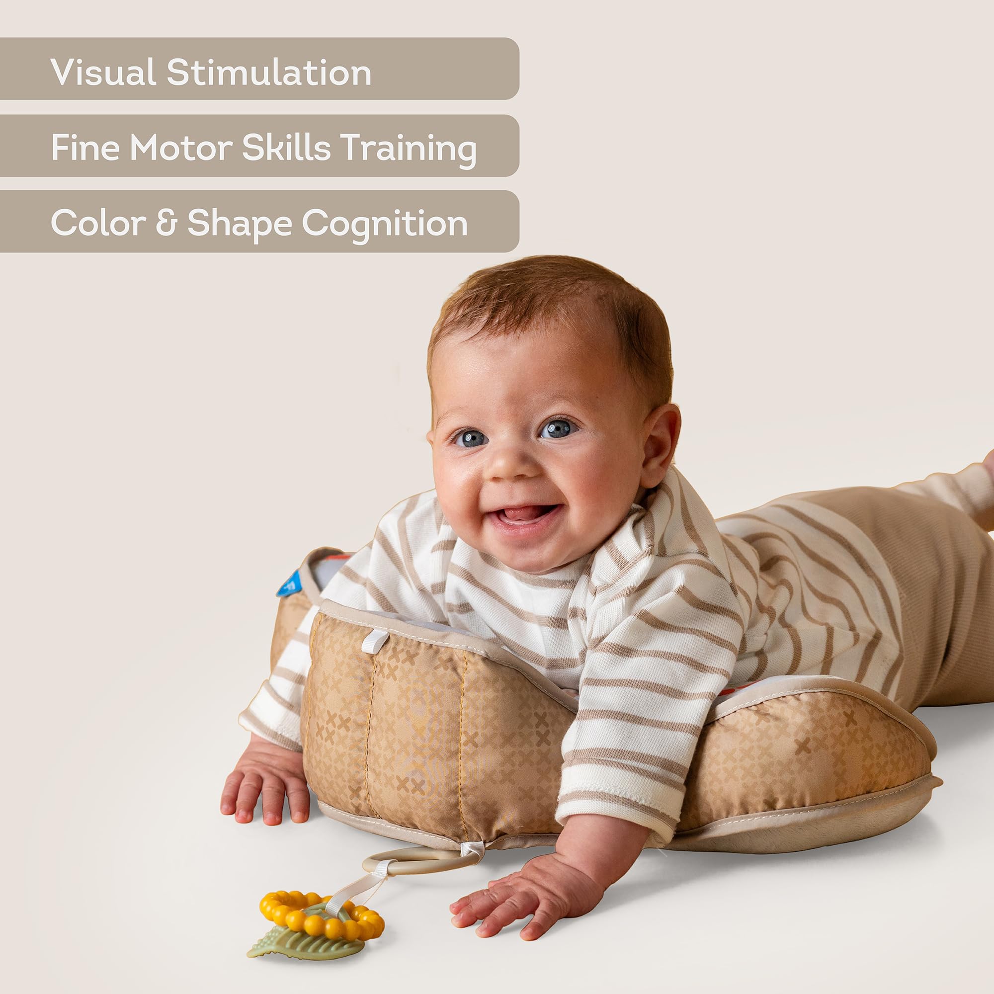 Taf Toys cushion features textures and sounds for sensory exploration