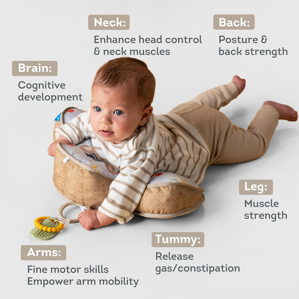 Taf Toys tummy time cushion with panda design encourages head lifting and exploration