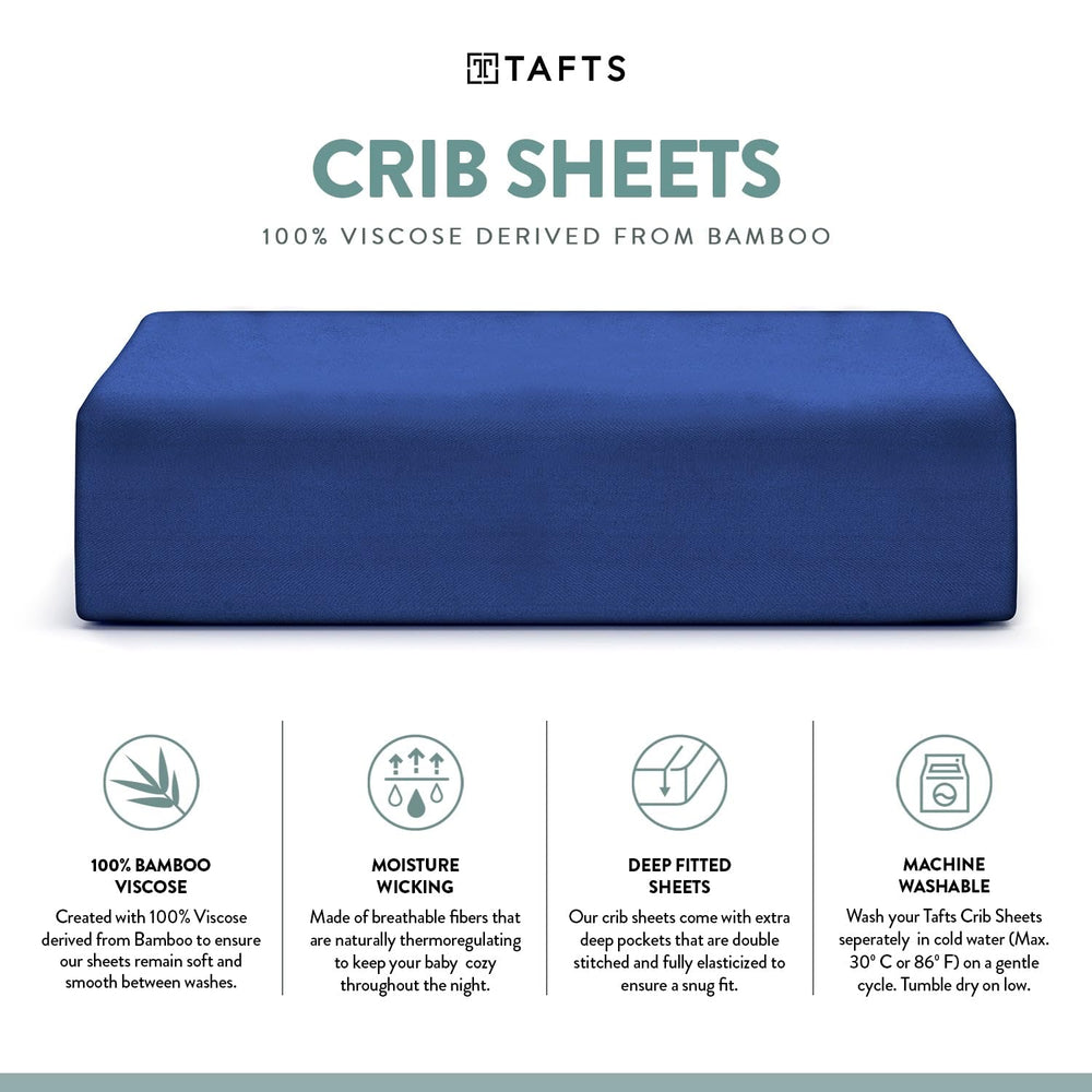 Tafts 8 inch deep pocket crib sheet for secure snug fit
