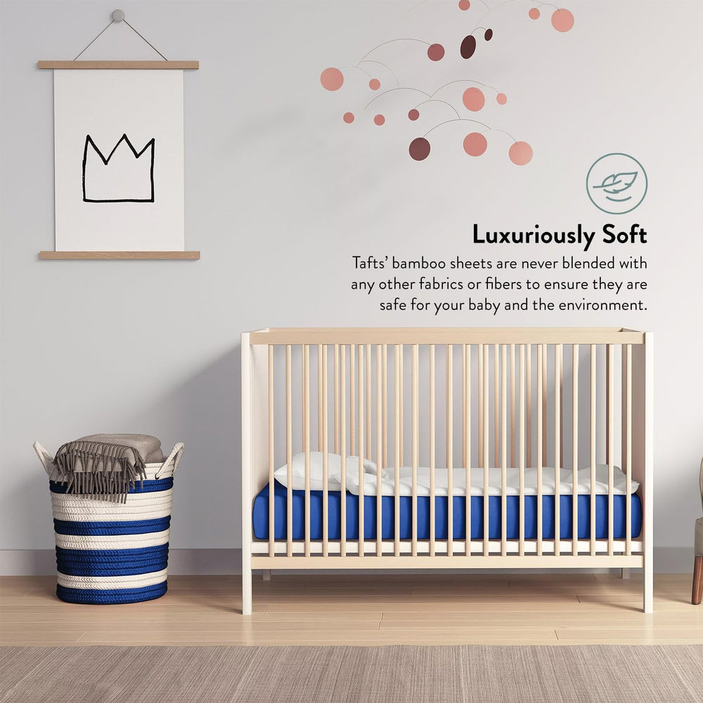 Tafts sateen weave crib sheets offer silky texture and durability