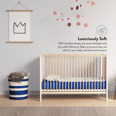 Tafts sateen weave crib sheets offer silky texture and durability