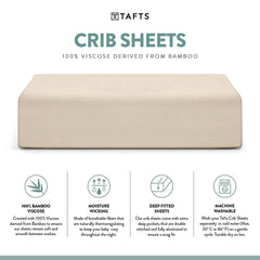 Tafts bamboo cooling fabric on crib sheet for comfort