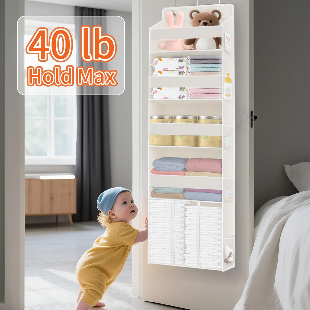 TAHAVICE bottom area holds up to 60 diapers for bulk storage