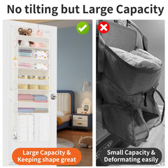 TAHAVICE four shelf design organizes diapers and clothes behind the door