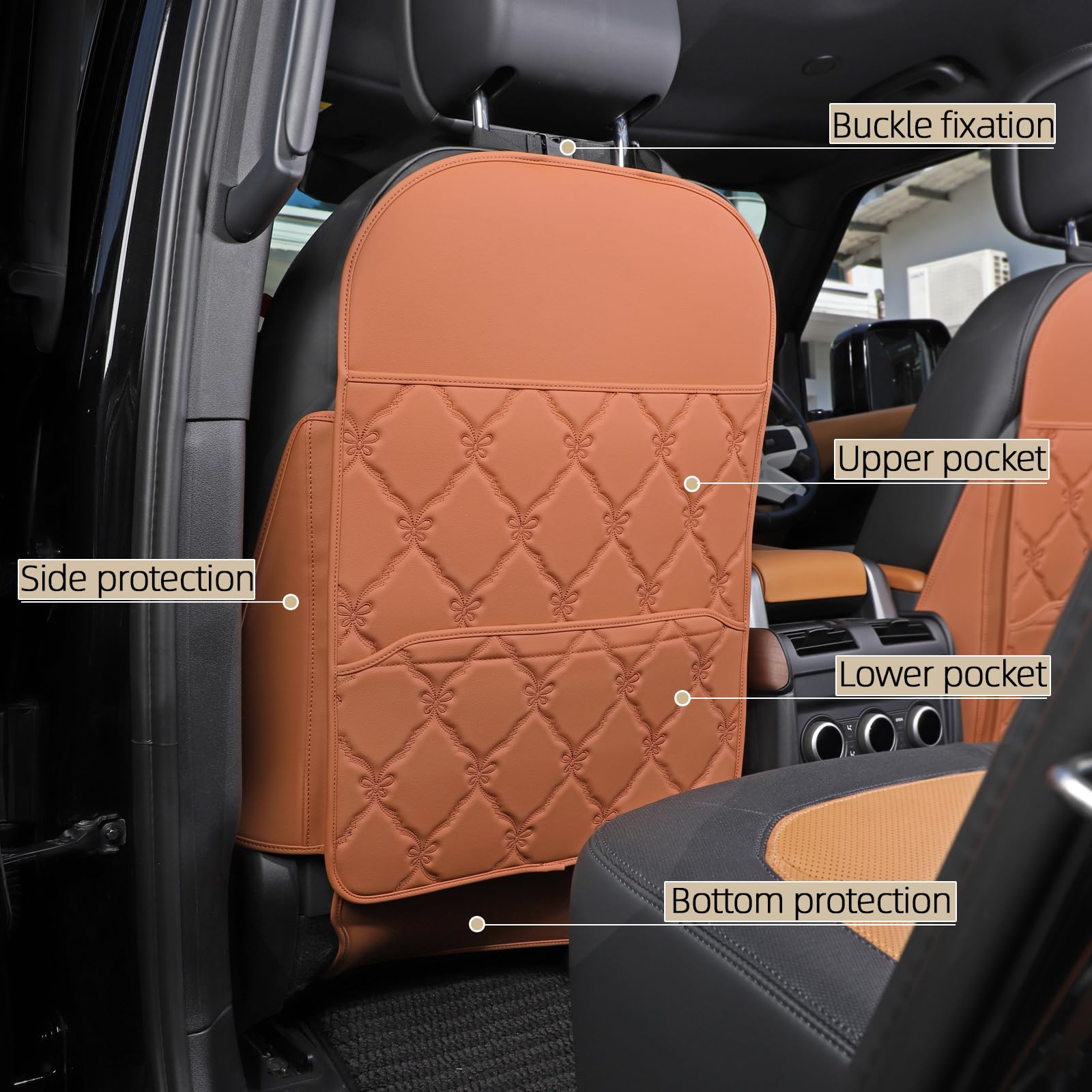 TAIKOO 30x25x0.2 inch back-seat protector fits most vehicles
