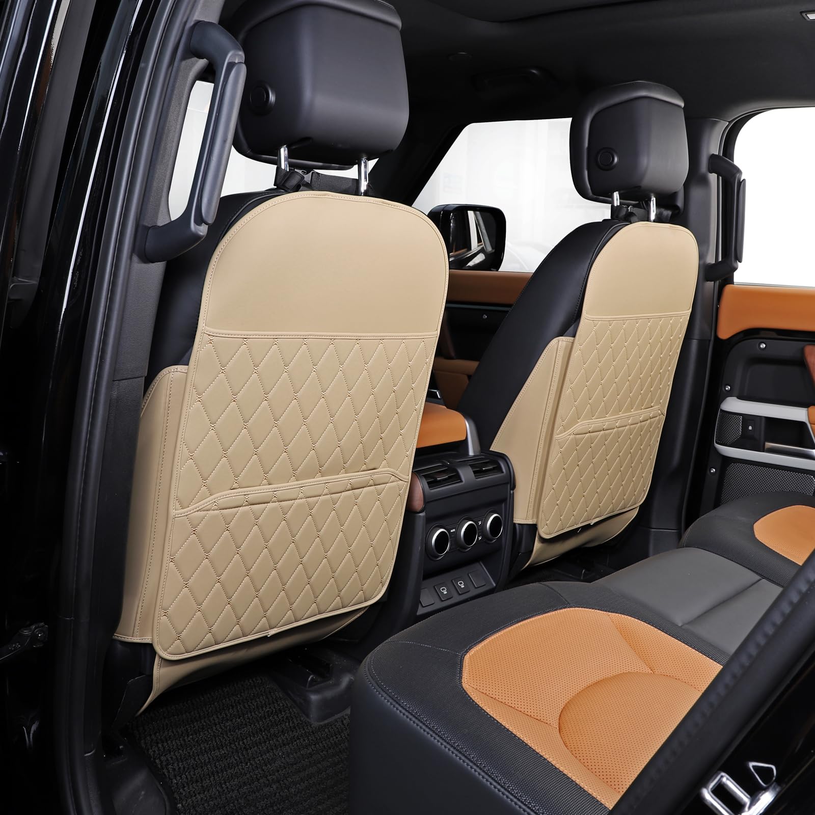 TAIKOO beige interior protector with pocket, combines protection and storage