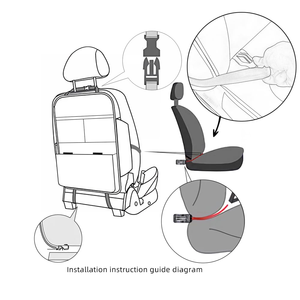 TAIKOO back seat protector adjustable length for a snug fit