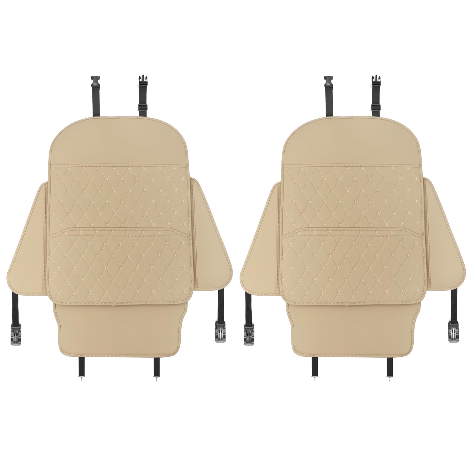 TAIKOO seat back protector for car, SUV, and truck in beige, designed for versatile vehicle fit