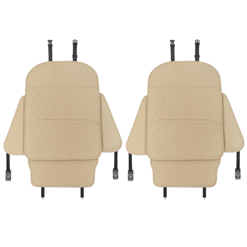 TAIKOO seat back protector for car, SUV, and truck in beige, designed for versatile vehicle fit