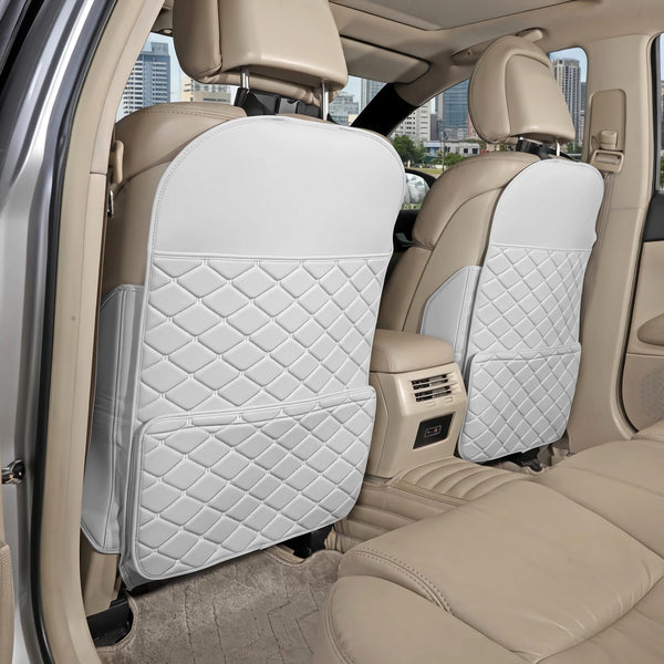TAIKOO seat back protector cream white front view shields seats from scuffs