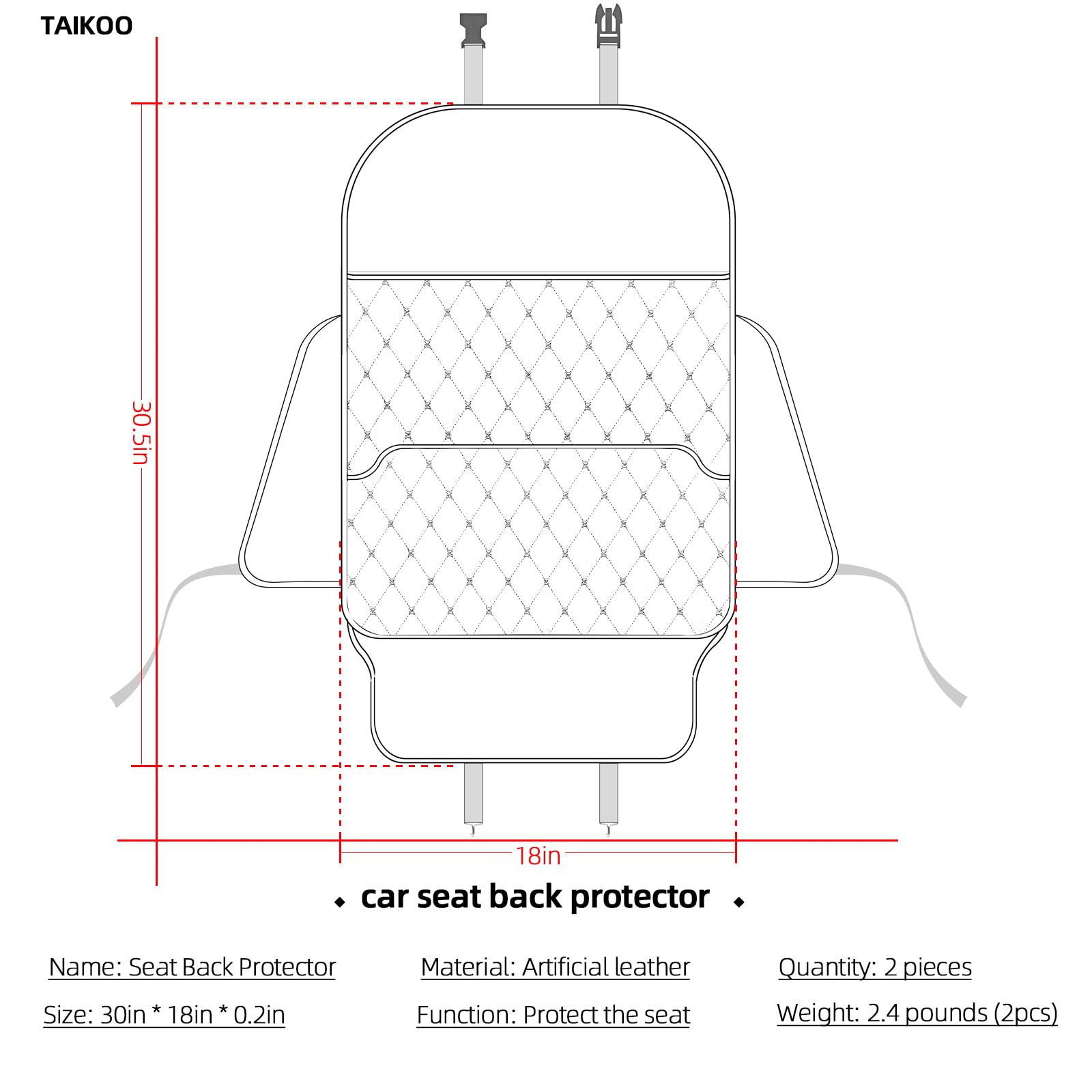 TAIKOO helps keep back seats neat during family trips and commutes.