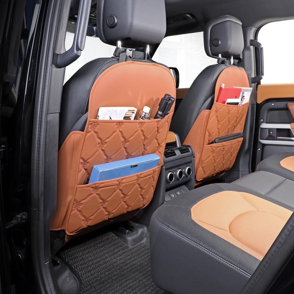 TAIKOO seat back protector with storage pocket keeps toys and essentials organized