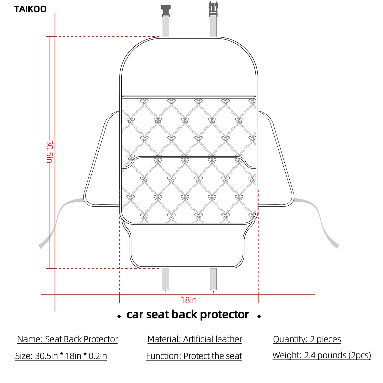 Taikoo storage pocket organization in style B Black for essentials