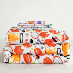 Tailor Shop fitted sheet offers durable, soft surface for toddlers