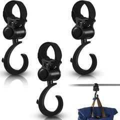 Taiyin walker hook with 360° rotation securely holds bags during activity