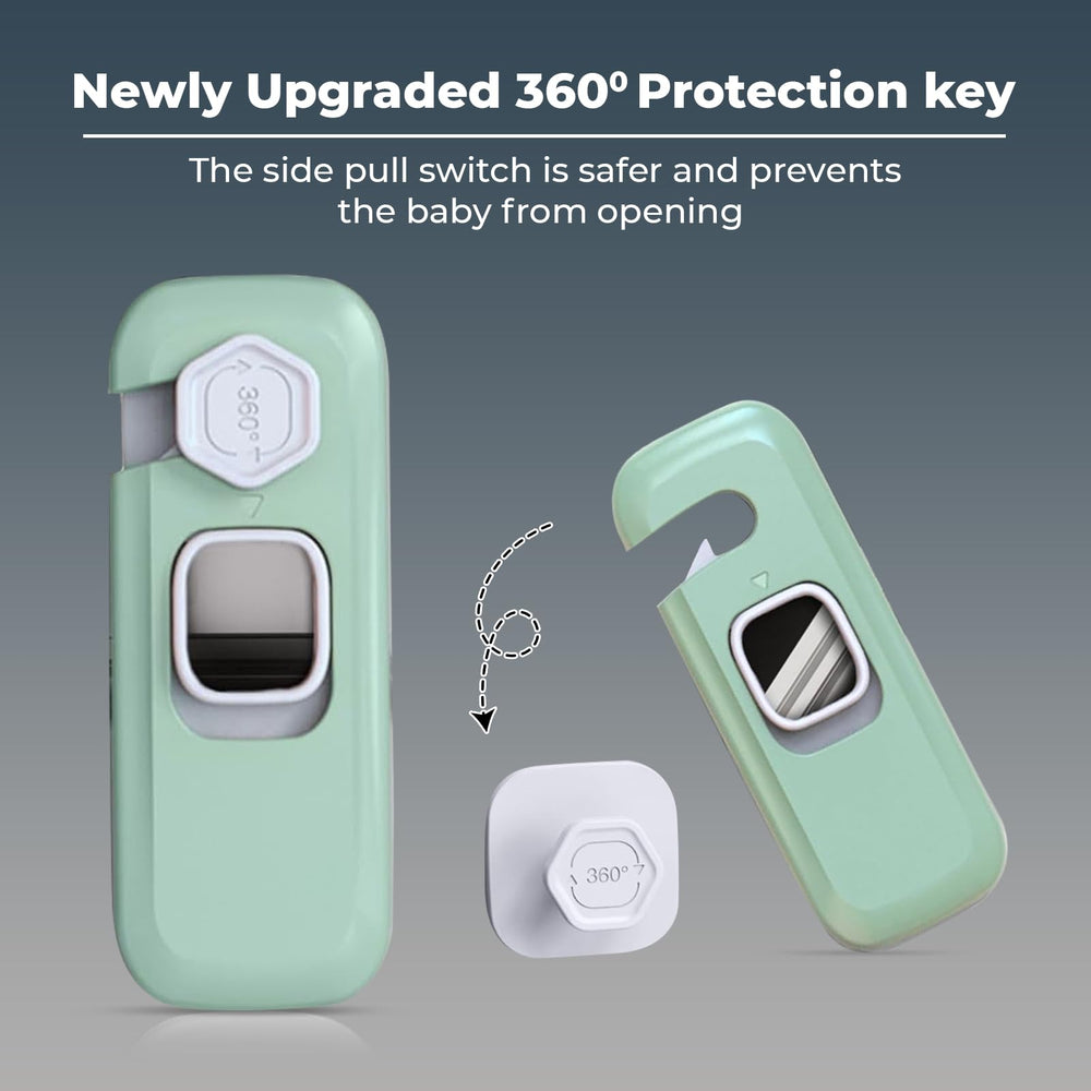TAJAR BROS self-adhesive fridge lock provides quick, tool-free protection
