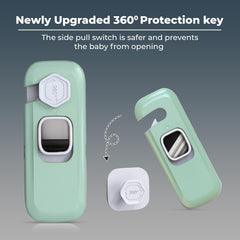 TAJAR BROS self-adhesive fridge lock provides quick, tool-free protection