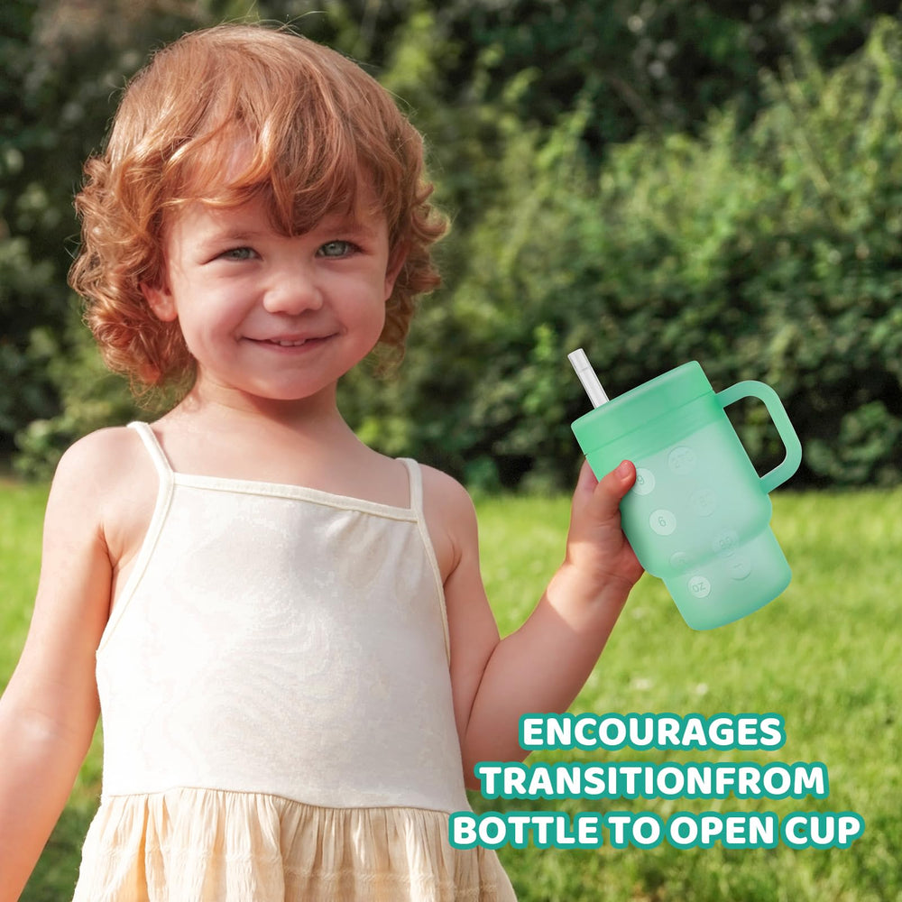 Transparent markings on TAKYIT cup aid portion awareness
