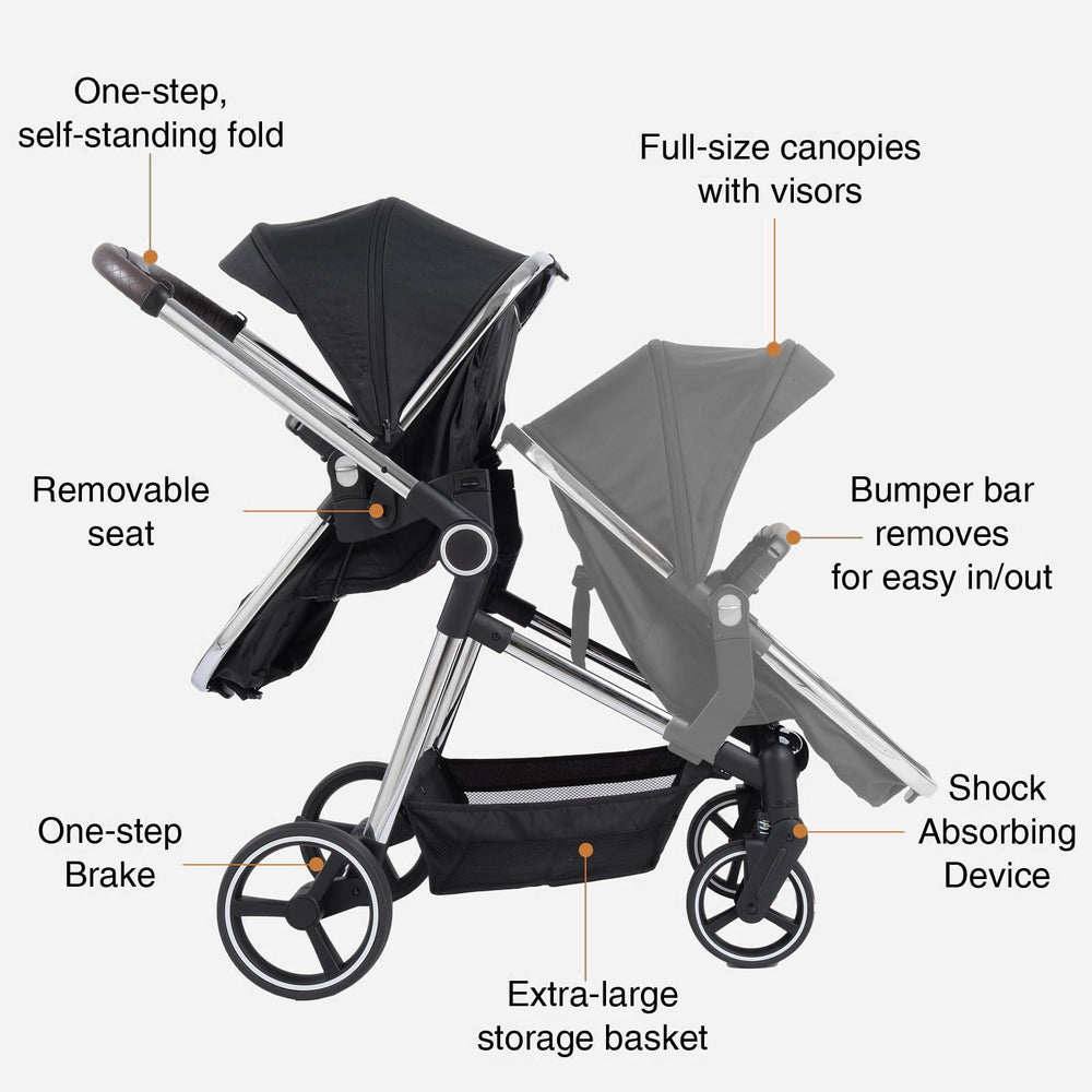TALENBEEN adjustable seats face parent, easy interaction on outings.