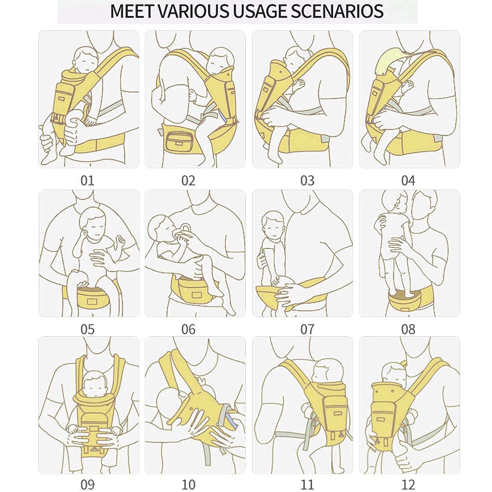 TALENBEEN Baby Carrier six-way carrying options to grow with your baby.