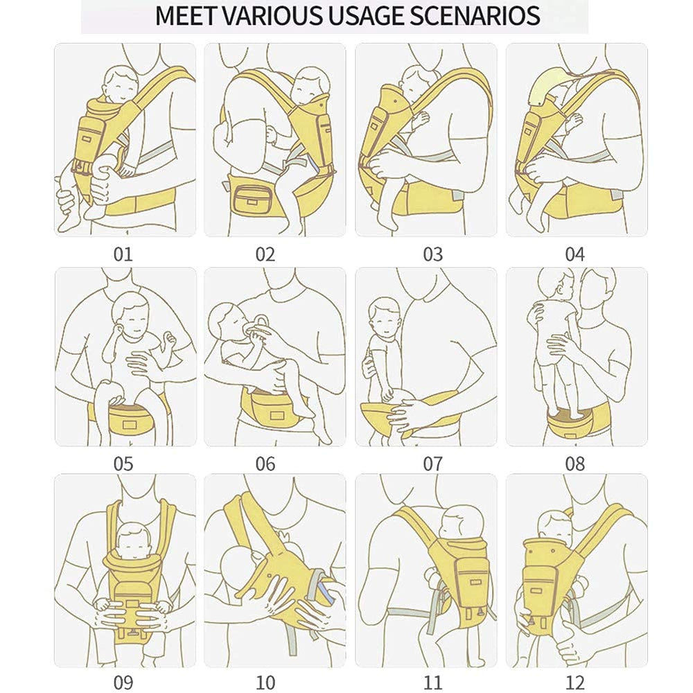 TALENBEEN Baby Carrier six-way carrying options to grow with your baby.