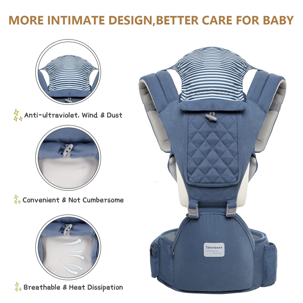 TALENBEEN Baby Carrier zipper buckle enables quick disassembly for cleaning.