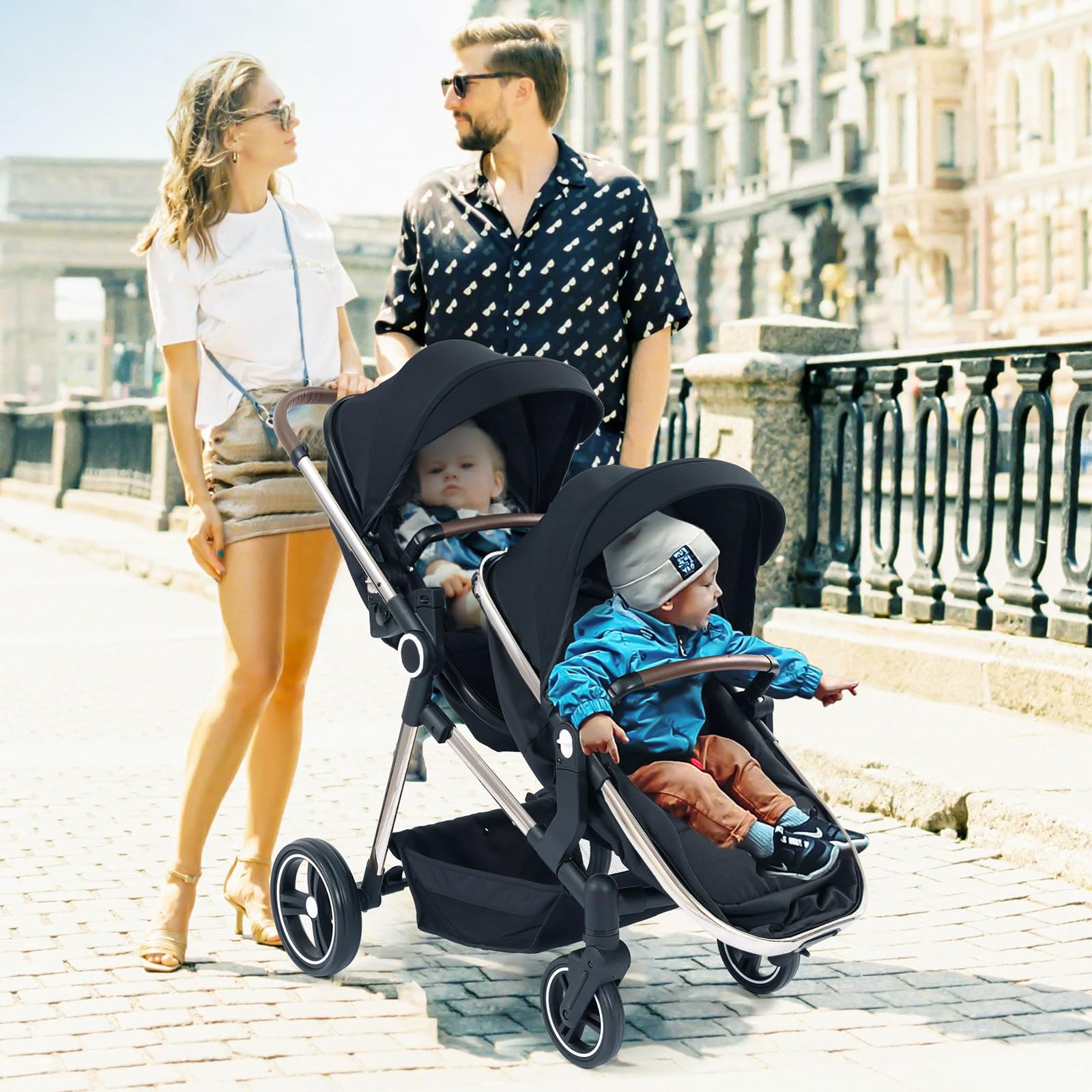 TALENBEEN carry cot mode for infants, cozy resting during walks.