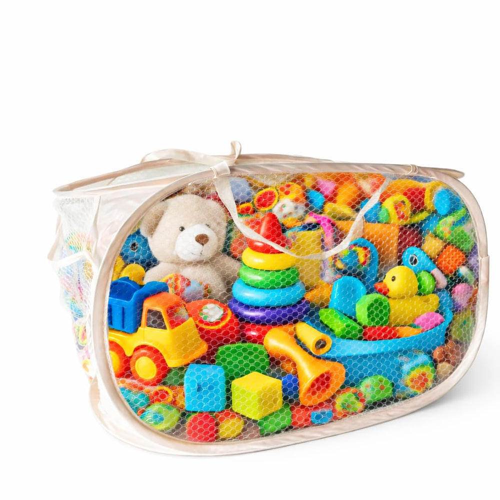Talisleskye foldable toy storage basket opened for easy toy sorting