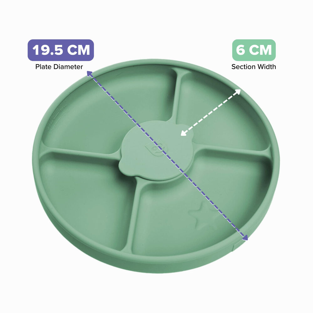 TalkTools Bitsy microwave-safe plate prepares quick warmups