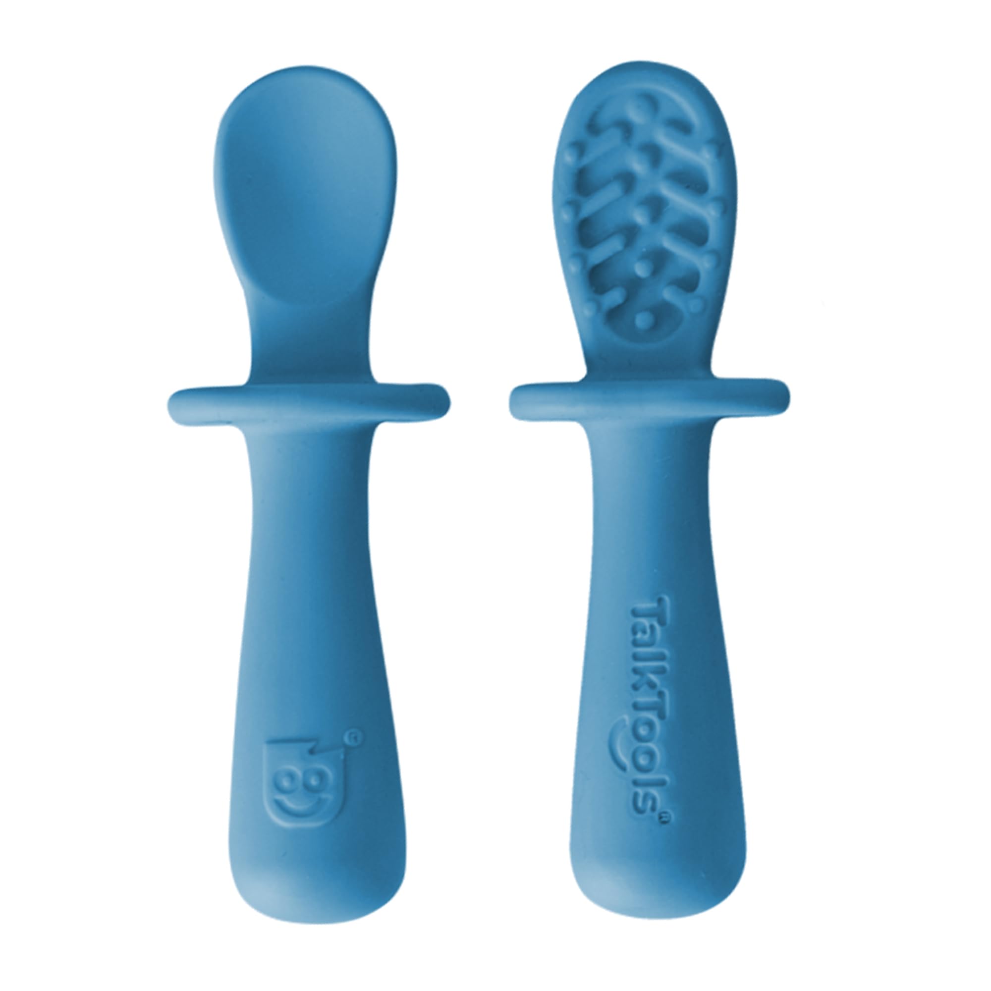 TalkTools ITSY Ocean spoons promote safe, hygienic feeding routines.