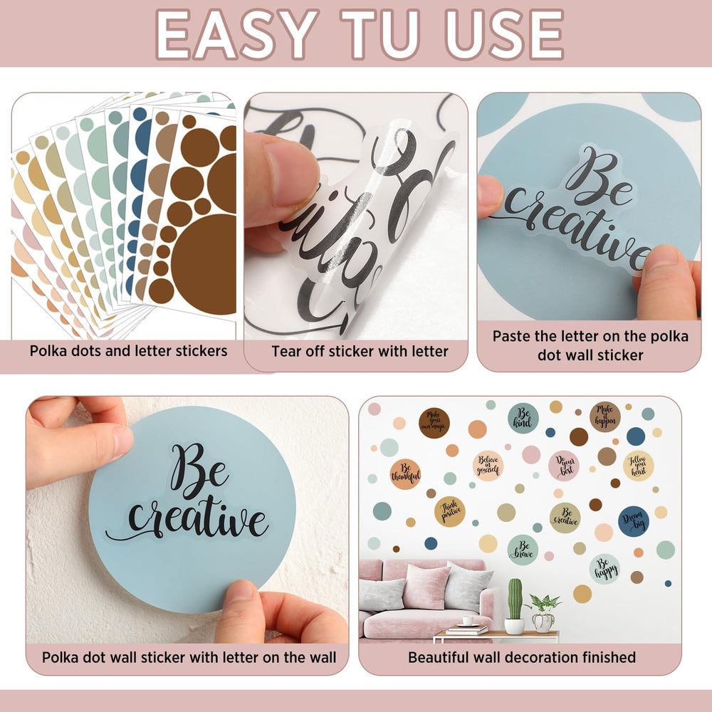 Tallew easy-peel wall stickers adhere to dry surfaces with no residue