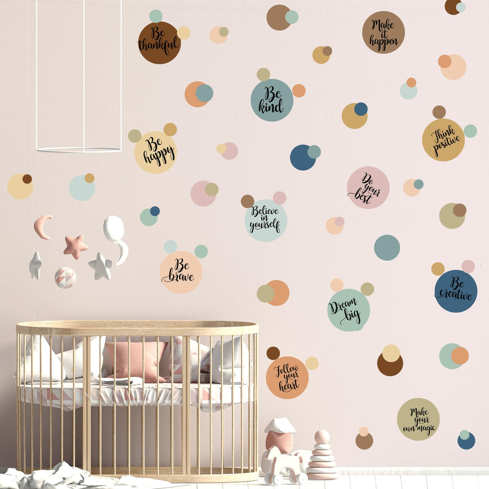 Tallew Morandi color dots bring soft, harmonious energy to bedrooms