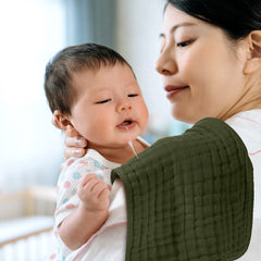 Tallew muslin bib adjustable-fasteners ensure secure, easy use