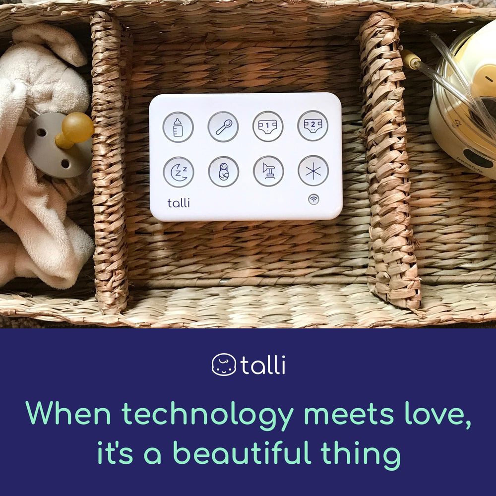 Talli Daily One-Touch Tracker logs data useful for pediatric visits and routines.
