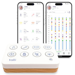 Talli Daily One-Touch Tracker overview highlights easy baby logging for busy caregivers.