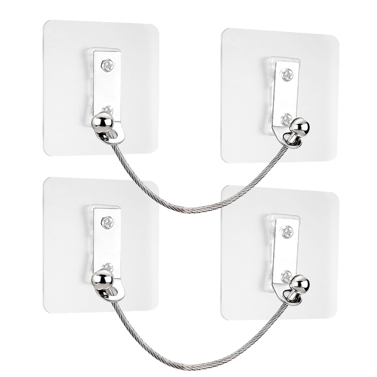 TAMDESG furniture anchors 2 pairs prevent tipping without drilling.