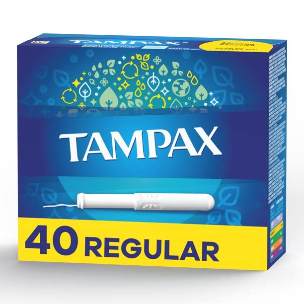Tampax Cardboard Regular cardboard applicator detail.