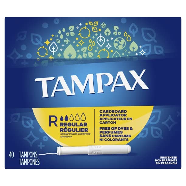 Tampax Cardboard Regular absorbent-core close-up for dependable protection.