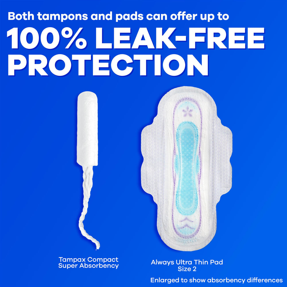 Tampax Compact Pearl unscented design for fragrance-free protection.