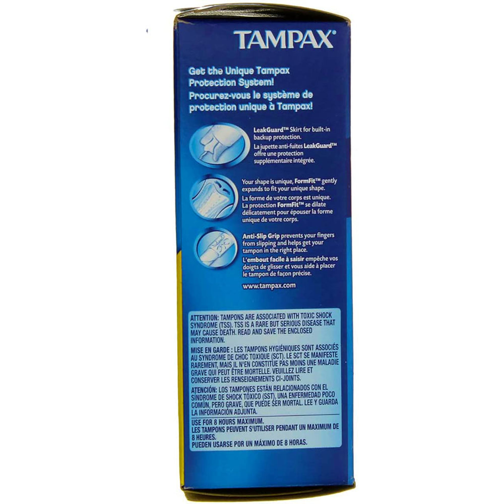 Tampax FormFit expansion diagram showing shape-conforming fit.