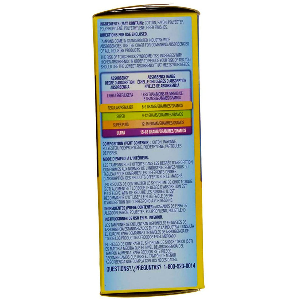 Tampax leakguard skirt closeup highlighting leak protection feature.