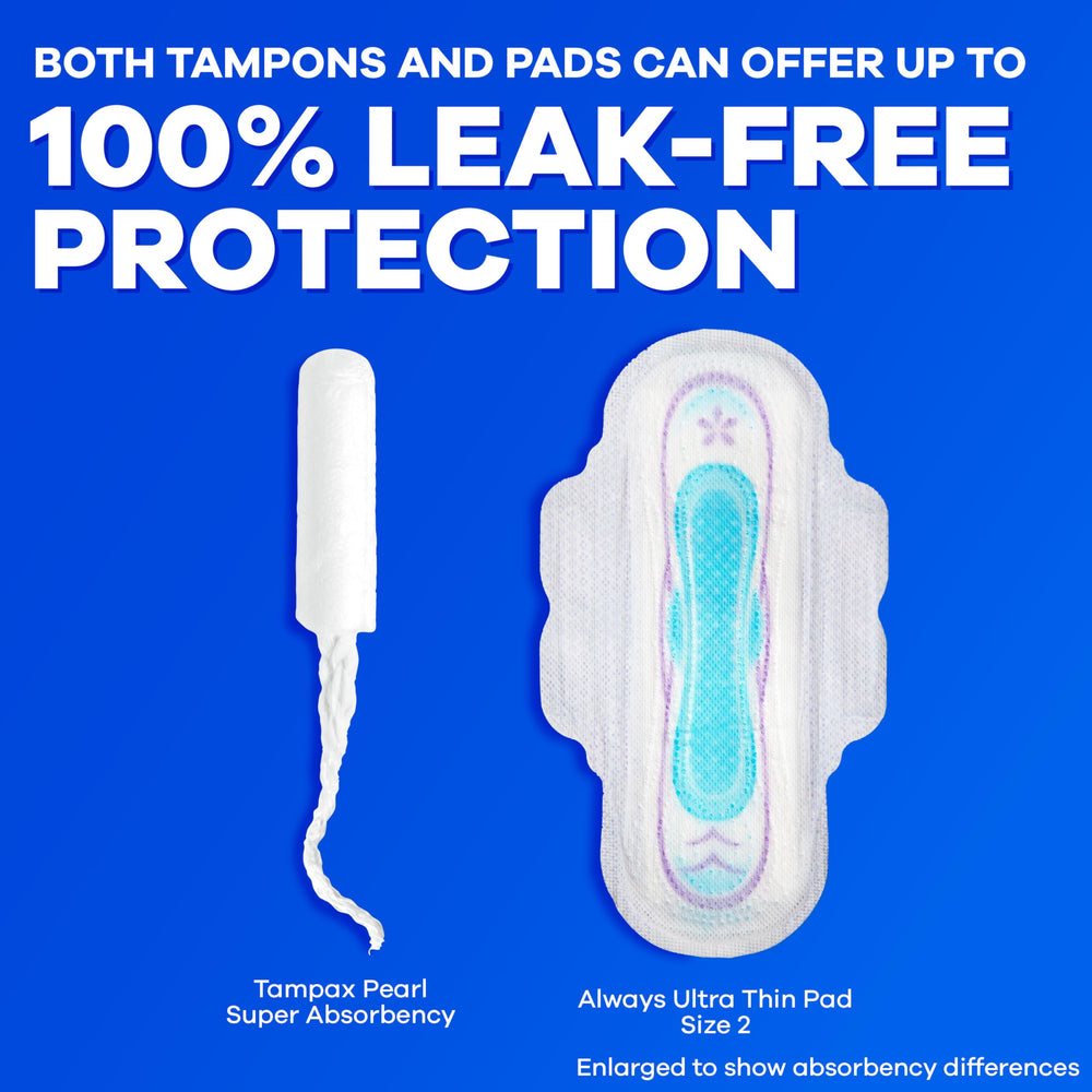 Tampax Pearl Dye-free and perfume-free design for sensitive skin