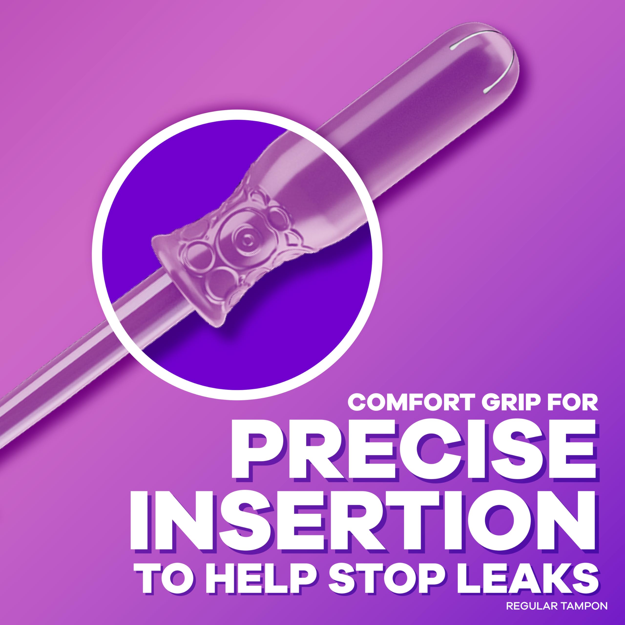Tampax Radiant overnight protection concept for restful evenings.