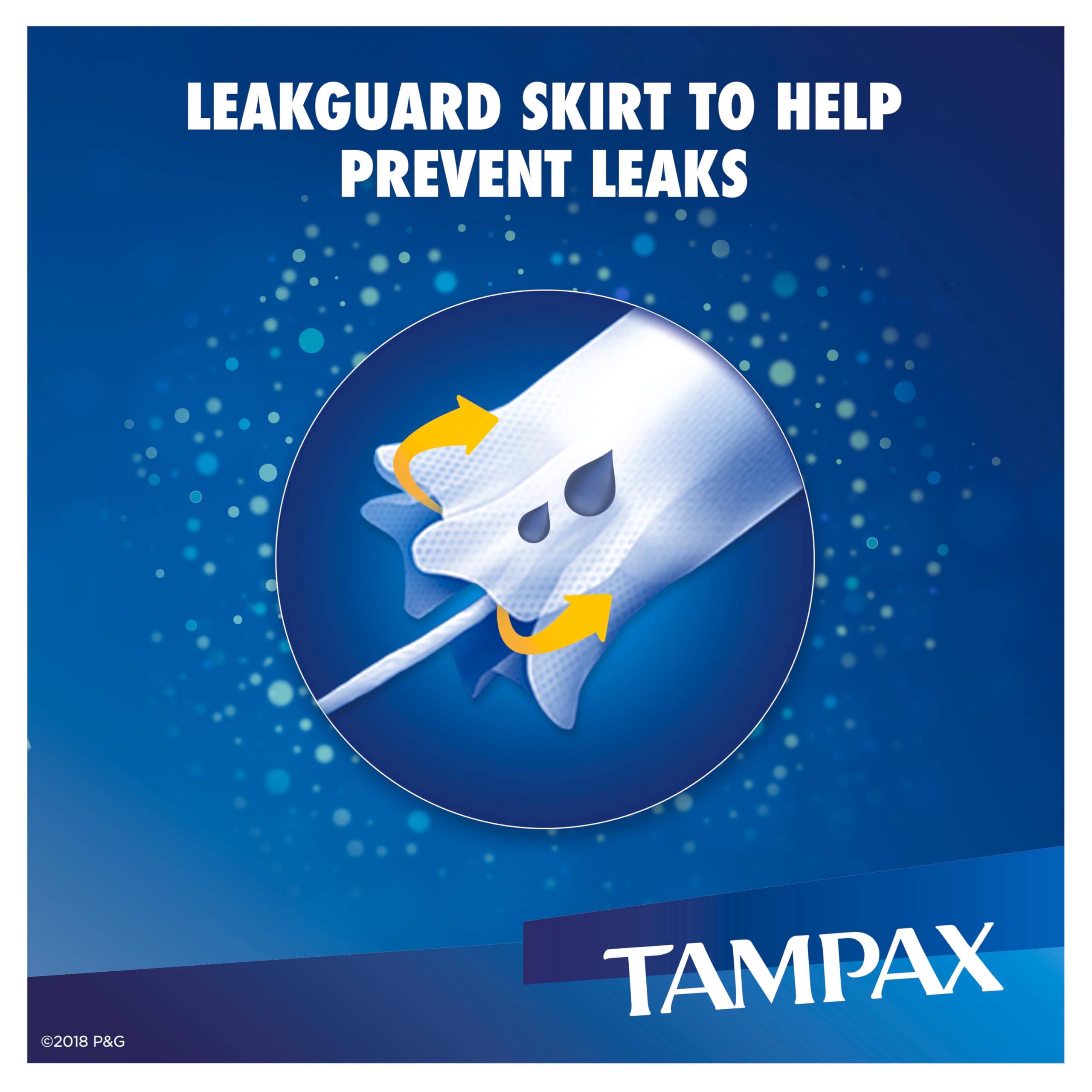 Tampax Regular Flushable tampons in box with compact packaging
