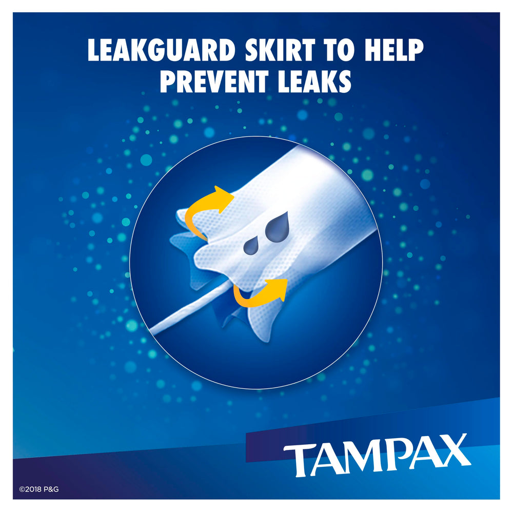 Tampax Regular Flushable tampons in box with compact packaging