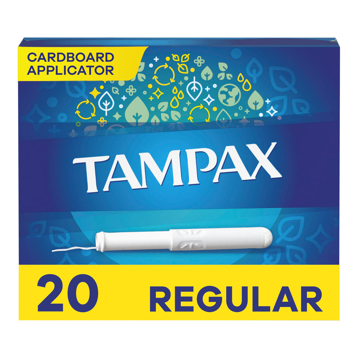 Tampax Regular Flushable 20 count pack provides reliable daily protection