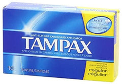 Tampax Regular tampons application tip close-up demonstrates smooth insertion.
