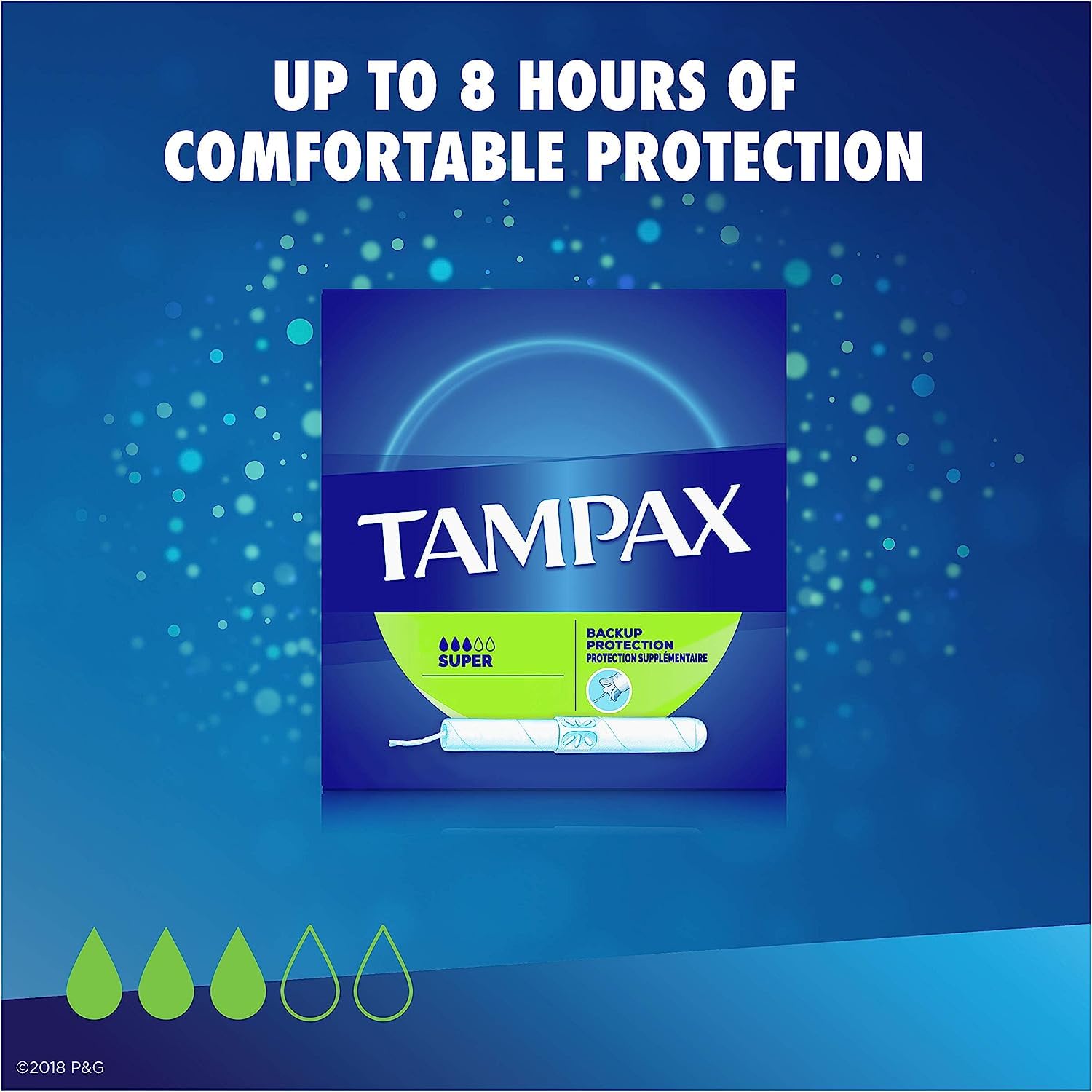 Tampax 80ct applicator full length tampon ready for use