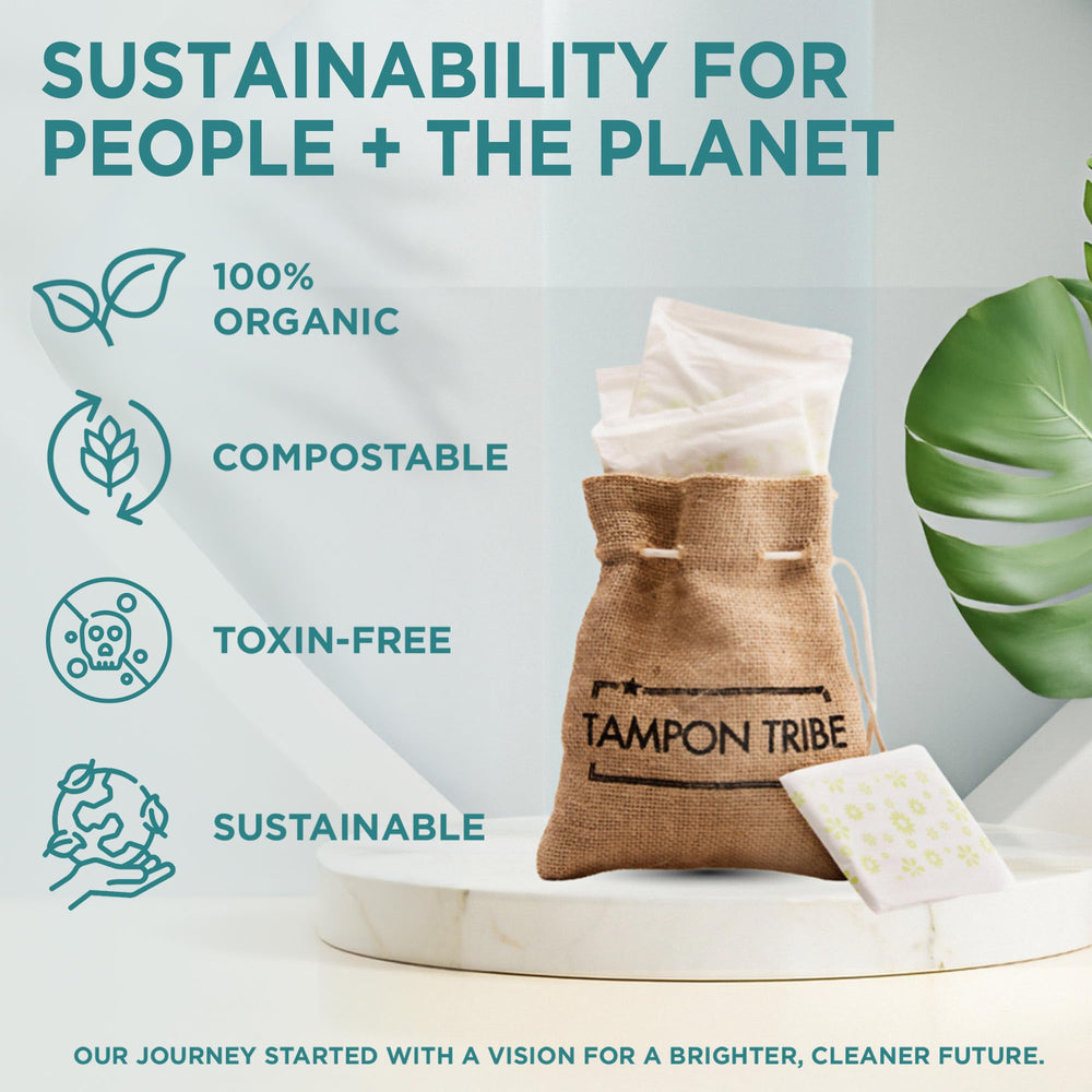 Tampon Tribe Plant-based backing close-up shows eco-friendly materials